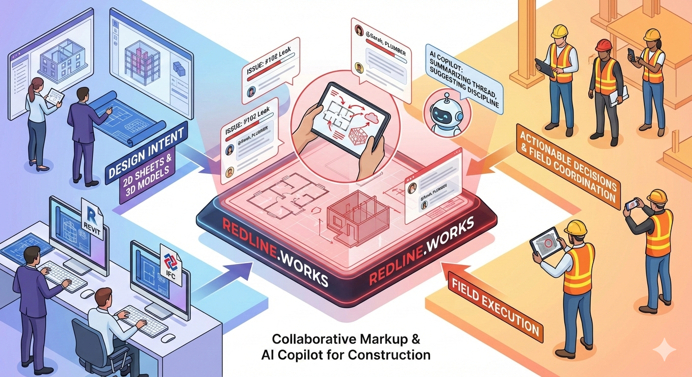 Redline markup interface
